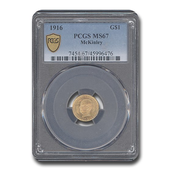 1916 Gold $1.00 McKinley Commem MS-67 PCGS 1916 Gold $1.00 McKinley Commem MS-67 PCGS